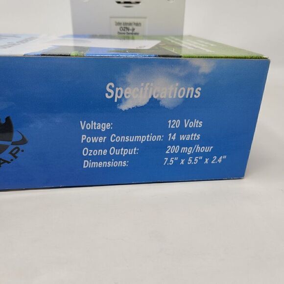 C.A.P. OZN-JR. OZONE GENERATOR AIR PURIFIER 1000 CUBIC FEET 200 MG/HOUR - Picture 4 of 4